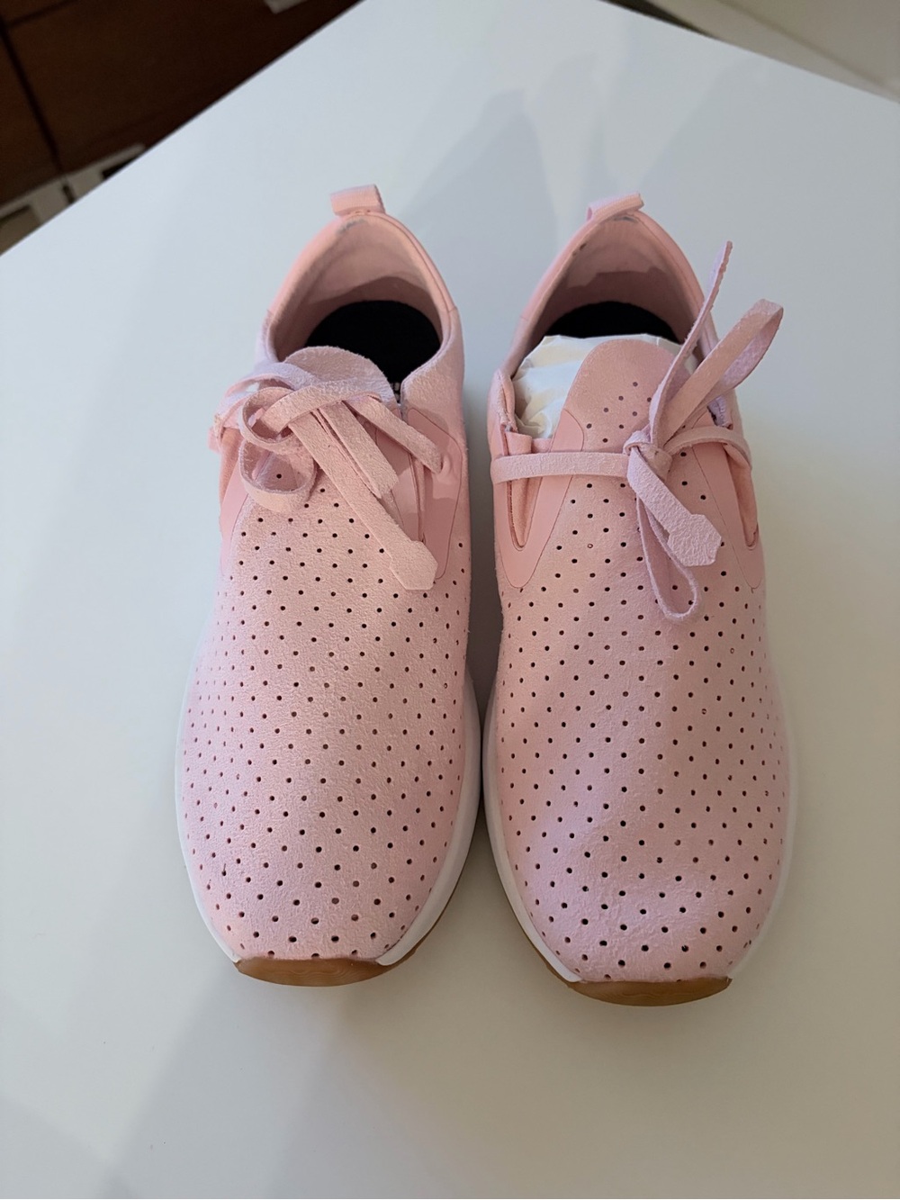 Native Shoes Pink Perforated Lace-Up Women's Sneaker